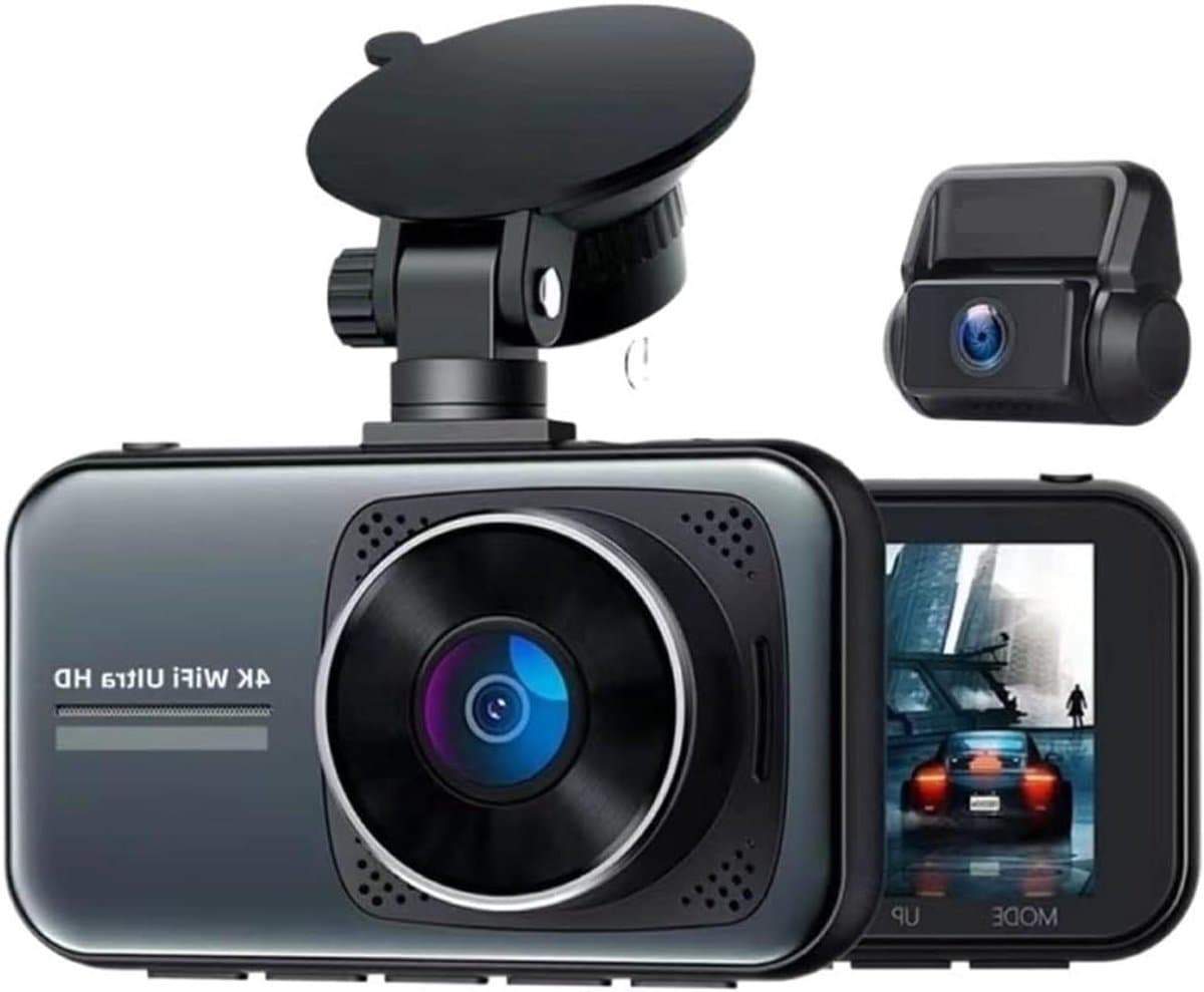 Dashcam GPS Wifi - Autocamera DVR - Veilig Rijden - 24 Uur Parkeerbewaking - 128GB Opslag - Zwart — afbeelding 1