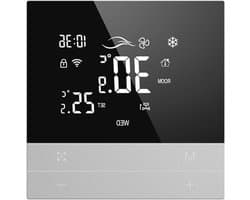 Slimme Thermostaat - Temperatuurregelaar Wifi - Comfort Verhogend - App en Spraakbesturing - 5-35 Gradenset - Wit