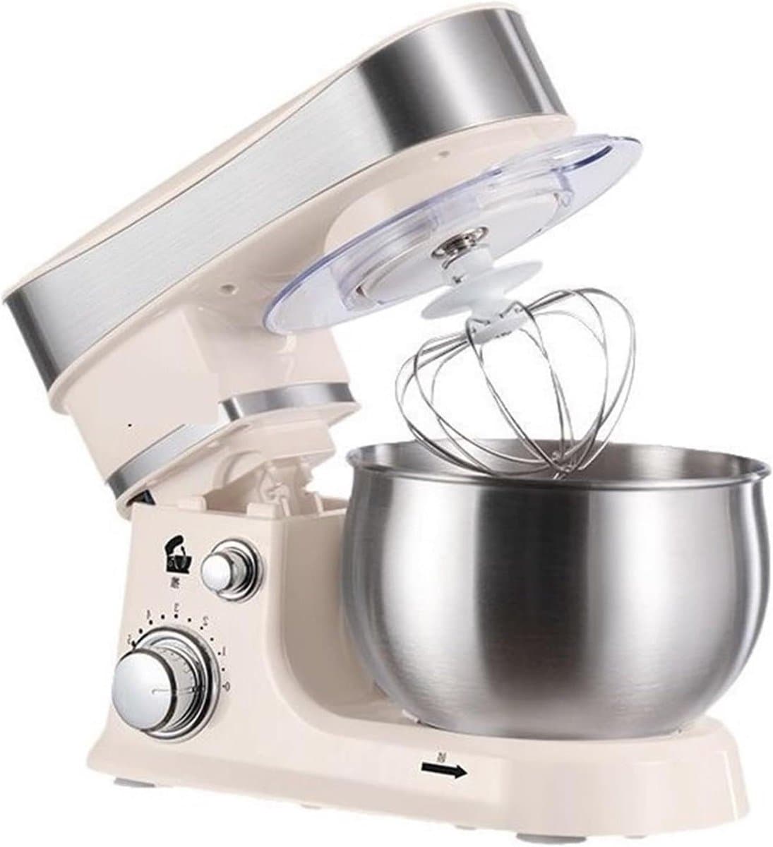 Keukenmixer - Deegmachine Eiermixer - Bakken en Maken - Multifunctioneel Blad - 318x192x250mm - Wit — afbeelding 1