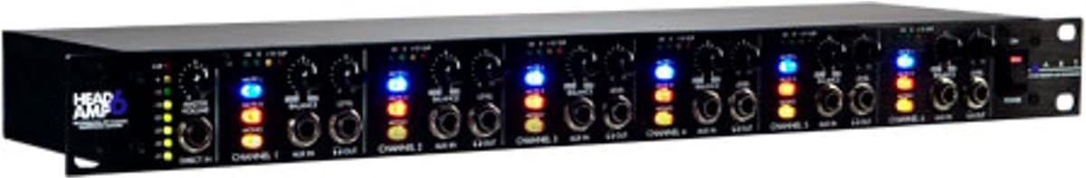 6 Kanaals Koptelefoonversterker Stereo Hoofdtelefoon Versterker met Zes Extra Mix Ingangen — afbeelding 1