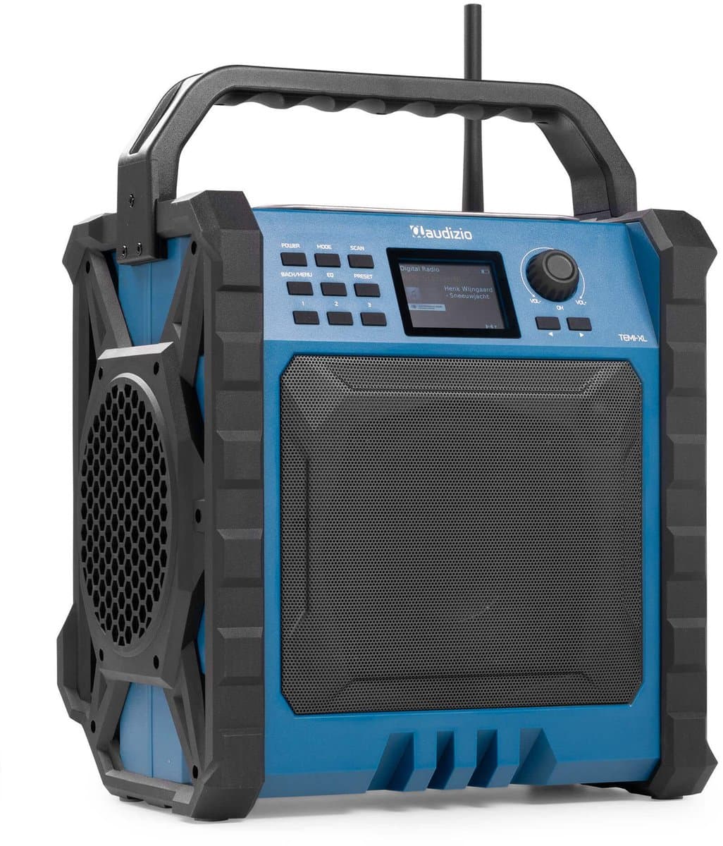 Audizio Jobsite XL bouwradio - Met Bluetooth, FM en DAB+ radio - Bouwradio met accu - IP54 - 200W — afbeelding 1