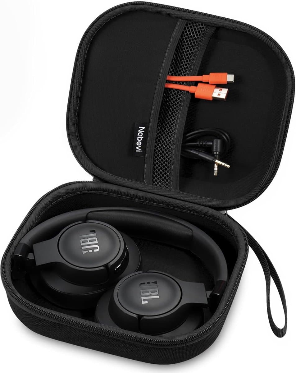 Hoofdtelefoon Hardcase - Headset Reistas - Bescherming Onderweg - Spatwaterdicht Valbestendig - 27x22.5x7.3 cm - Zwart — afbeelding 1