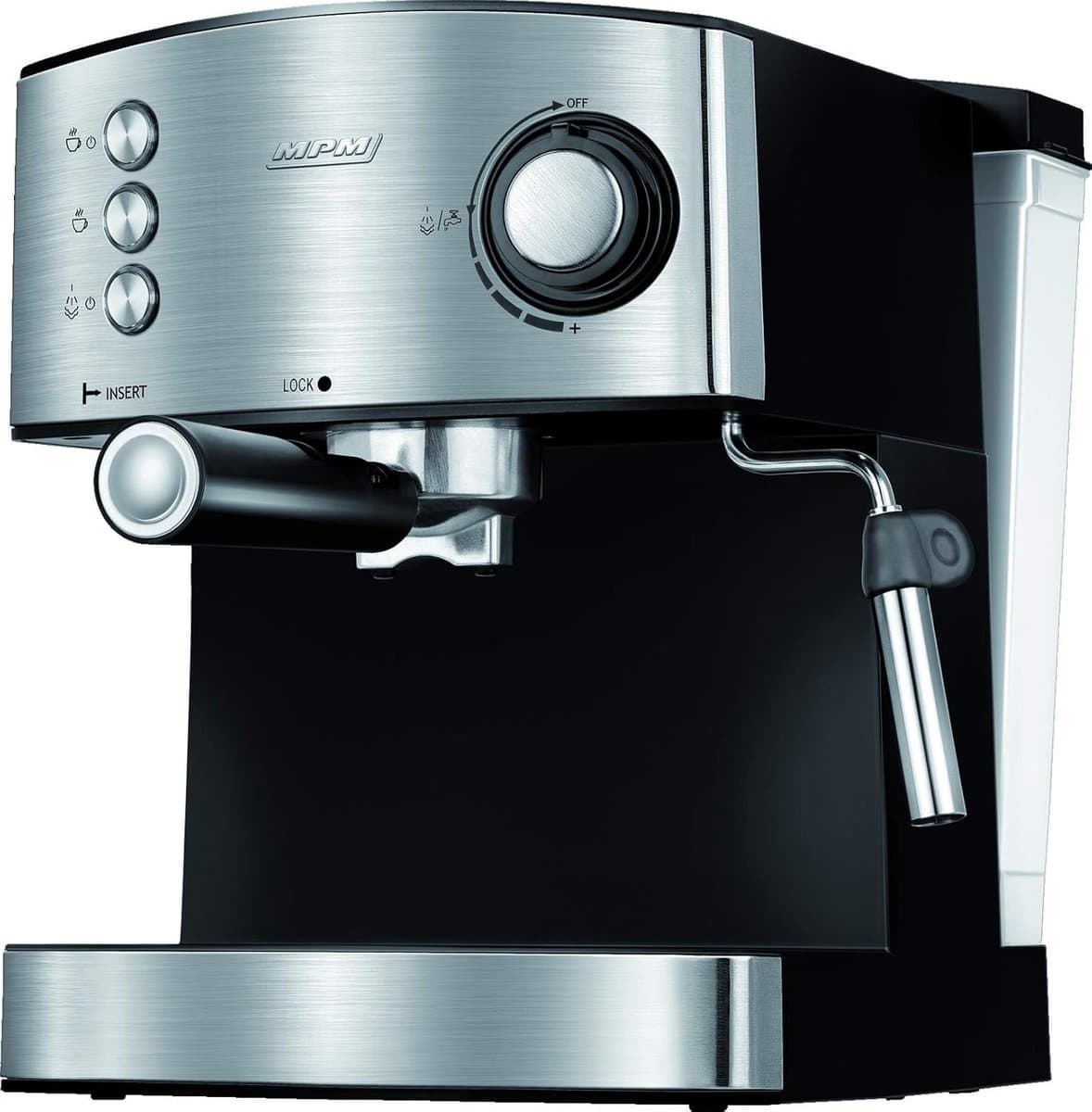 Espressomachine 20 Bar met Melkopschuimer en Kopjeswarmer - RVS Afwerking — afbeelding 1