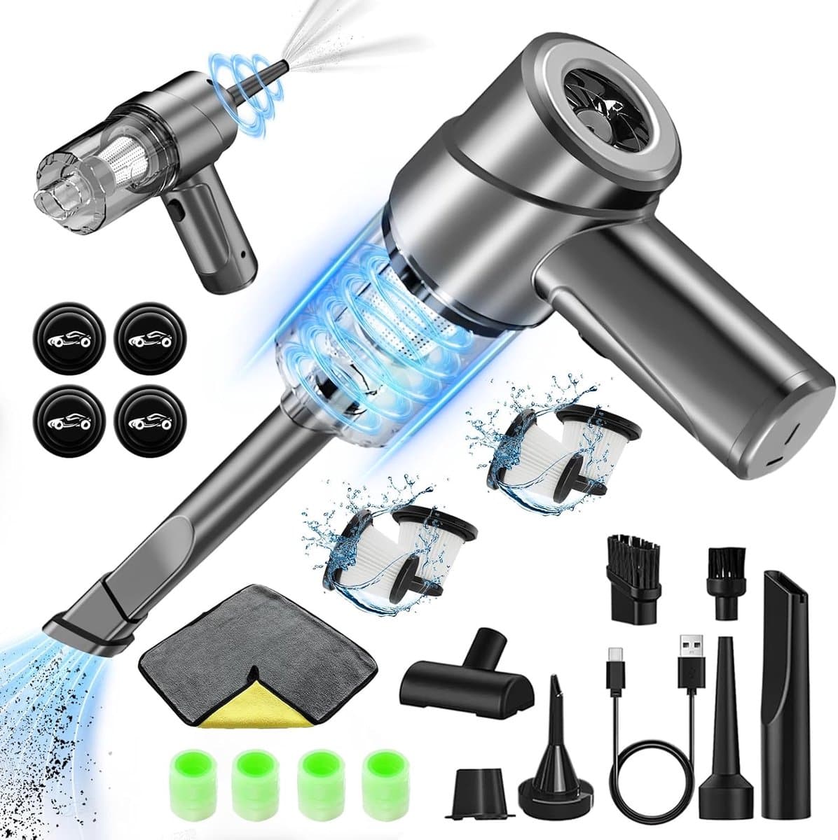 Lexium Kruimeldief snoerloos – Kruimeldief met steel – Nat&Droog – Handstofzuiger – Extreme zuigkracht – Kruimeldief snoerloos – Kruimelzuiger – Jouw ultieme schoonmaakpartner – Kruimelzuiger – Autostofzuiger – Handstofzuiger - Draadloos — afbeelding 1