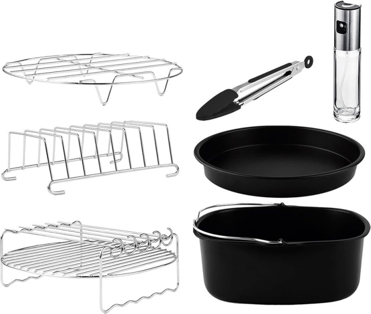 Cecotec Accessoireset voor friteuse olie vrij van 5 tot 6,5 l Cecofry Pack accessoires, 8 accessoires, antiaanbaklaag, vaatwasma — afbeelding 1