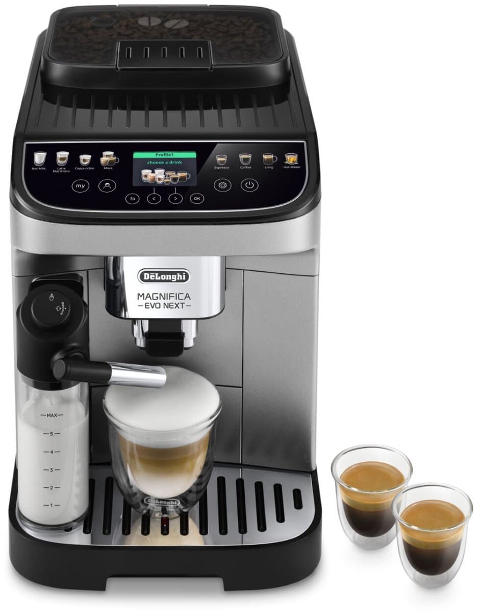 De'Longhi Magnifica Evo Next ECAM 310.80.SB - Volautomatische Koffiemachine - 13 Koffiespecialiteiten - LatteCrema Hot-technologie - TFT-kleurendisplay — afbeelding 1