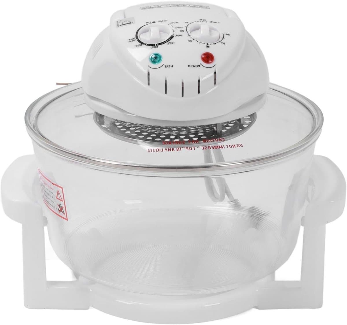 Luchtfriteuse - Airfryer Kookpot - Gezond Koken - Glazen Pan - 12 Liter - Wit — afbeelding 1