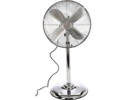 Cromo Staande Ventilator – Verstelbaar – 60 W – 40 x 40 x 130 cm – Chroom