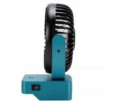 Draagbare Ventilator - Draadloze Koeler - Bouwplaats Koeling - 360° Rotatie - 18.5 x 16 x 10 cm - Zwart