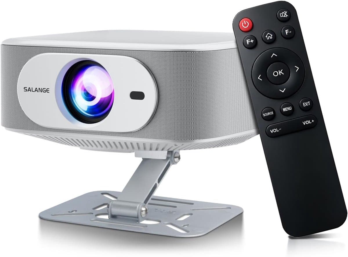 SnelShoppen - Draagbare 1080P Projector met 4K Ondersteuning, WiFi 6, Bluetooth 5.4, Elektronische Focus & Auto Correctie voor Feesten, Camping, Thuis — afbeelding 1