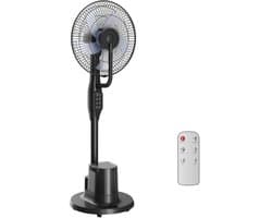 NordHaus Staande Ventilator met Sproeinevel - Mistventilator - Watergekoelde Ventilator - 70° Oscillatie - 3,5 L Zwart