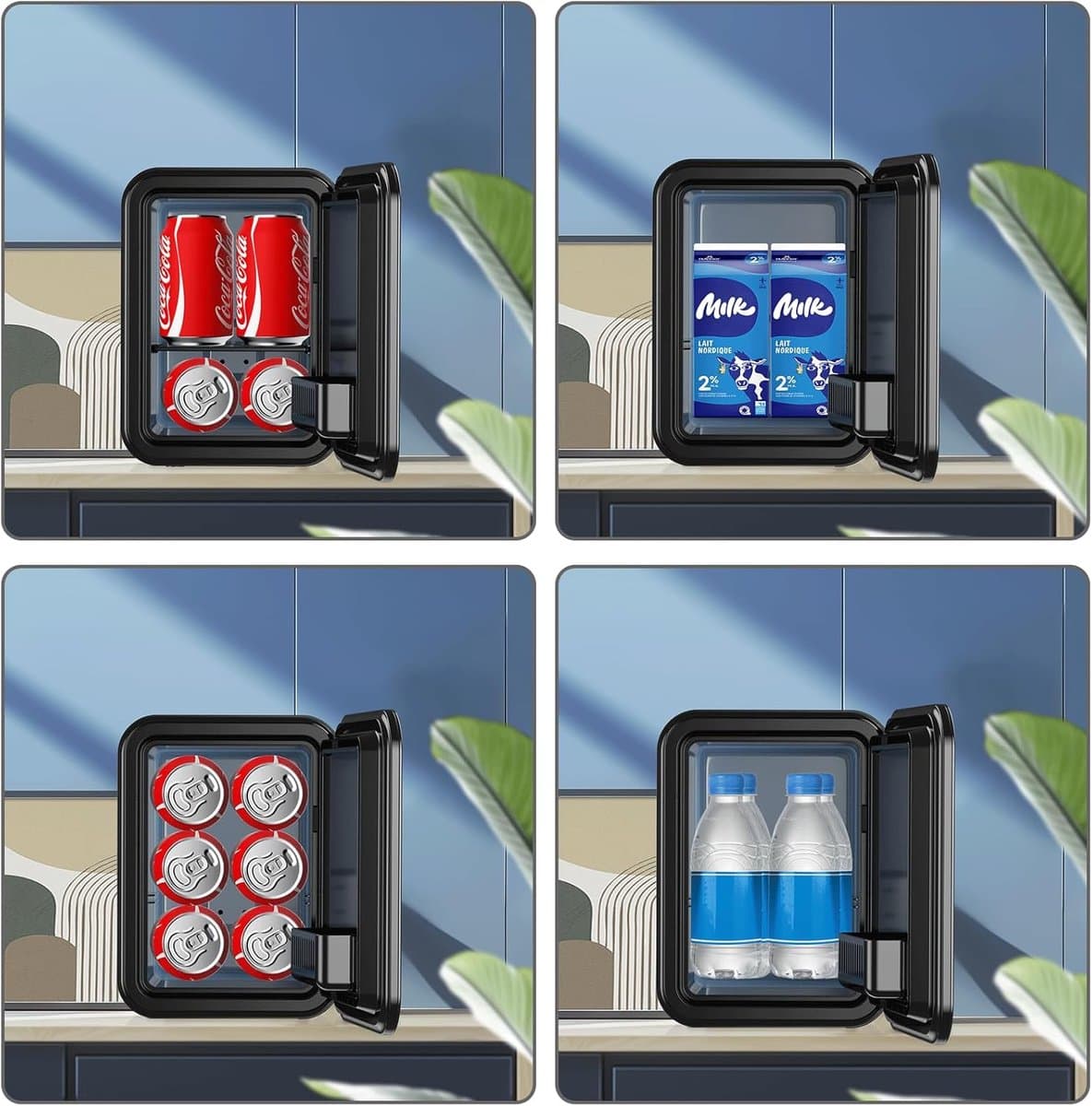 Mini Koelkast 4 Liter – Draagbare Koelbox met Verwarmen – Skincare Koelkast voor Auto, Slaapkamer, Kantoor & Camping — afbeelding 1
