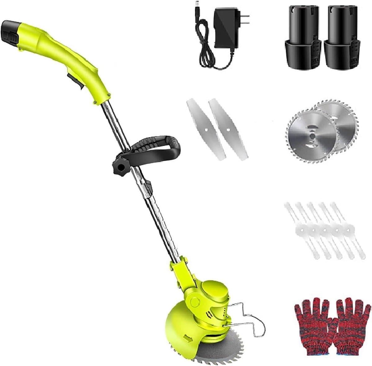 Draadloze Grasmaaier - Elektrische Trimmer - Tuinonderhoud - Verstelbare Steel - 24V Batterij - Zwart — afbeelding 1