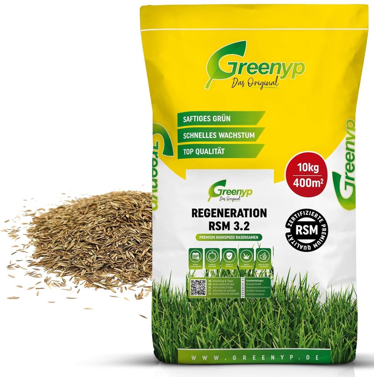 Groenyp Turbo RSM 3.2 RSM Grasaad 10 kg 400 m² — afbeelding 1