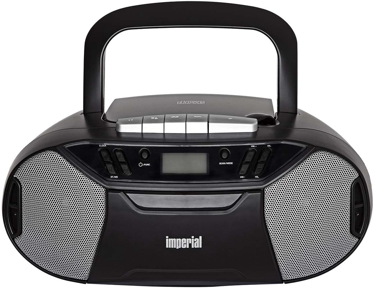 Imperial DABMAN PBB 1 Boombox - CD/MP3 Speler - Cassette - FM Radio - Zwart — afbeelding 1