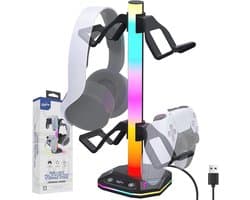 RGB Gaming Headset Houder met 10 Verlichtingsmodi en USB Type-C Opladen