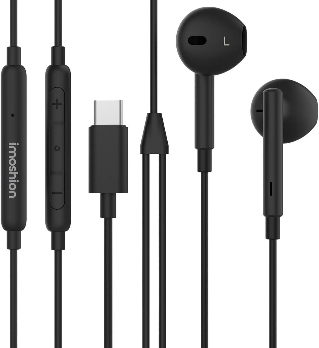 imoshion Bedrade Oordopjes met USB-C Aansluiting - Oortjes met Draad - Zwart — afbeelding 1