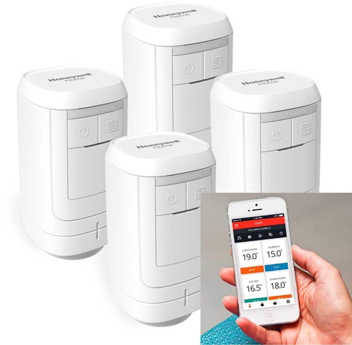 Honeywell Home evohome draadloze thermostaatknop zonder lokale bedieningsmogelijkheid - 4 stuks (HR914) — afbeelding 1