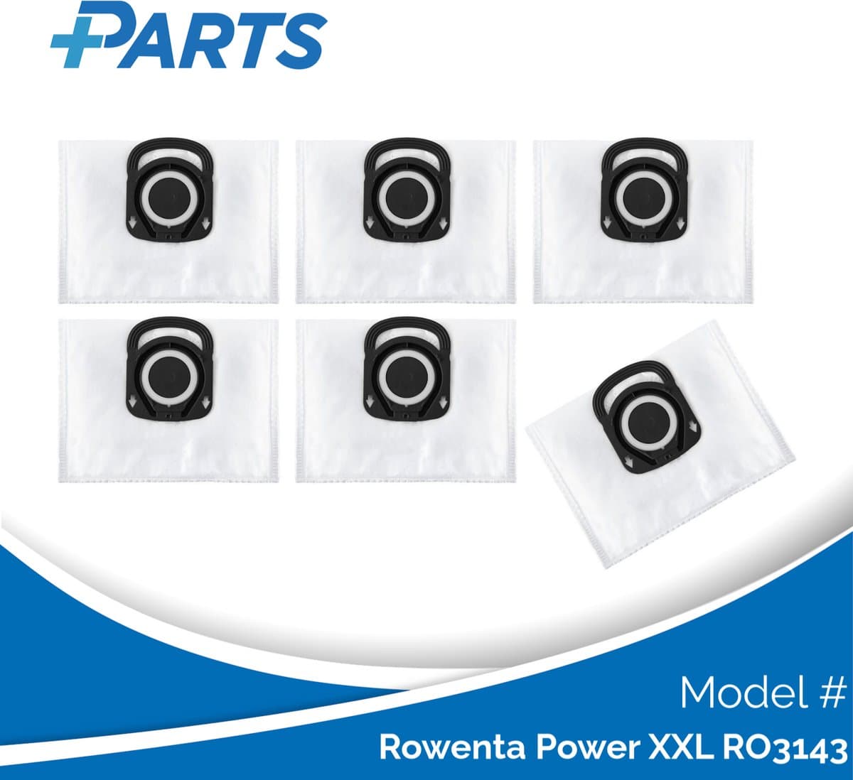 Rowenta Power XXL RO3143 Stofzakken (6 Stuks, Plus.Parts® alternatief voor ZR200540) — afbeelding 1