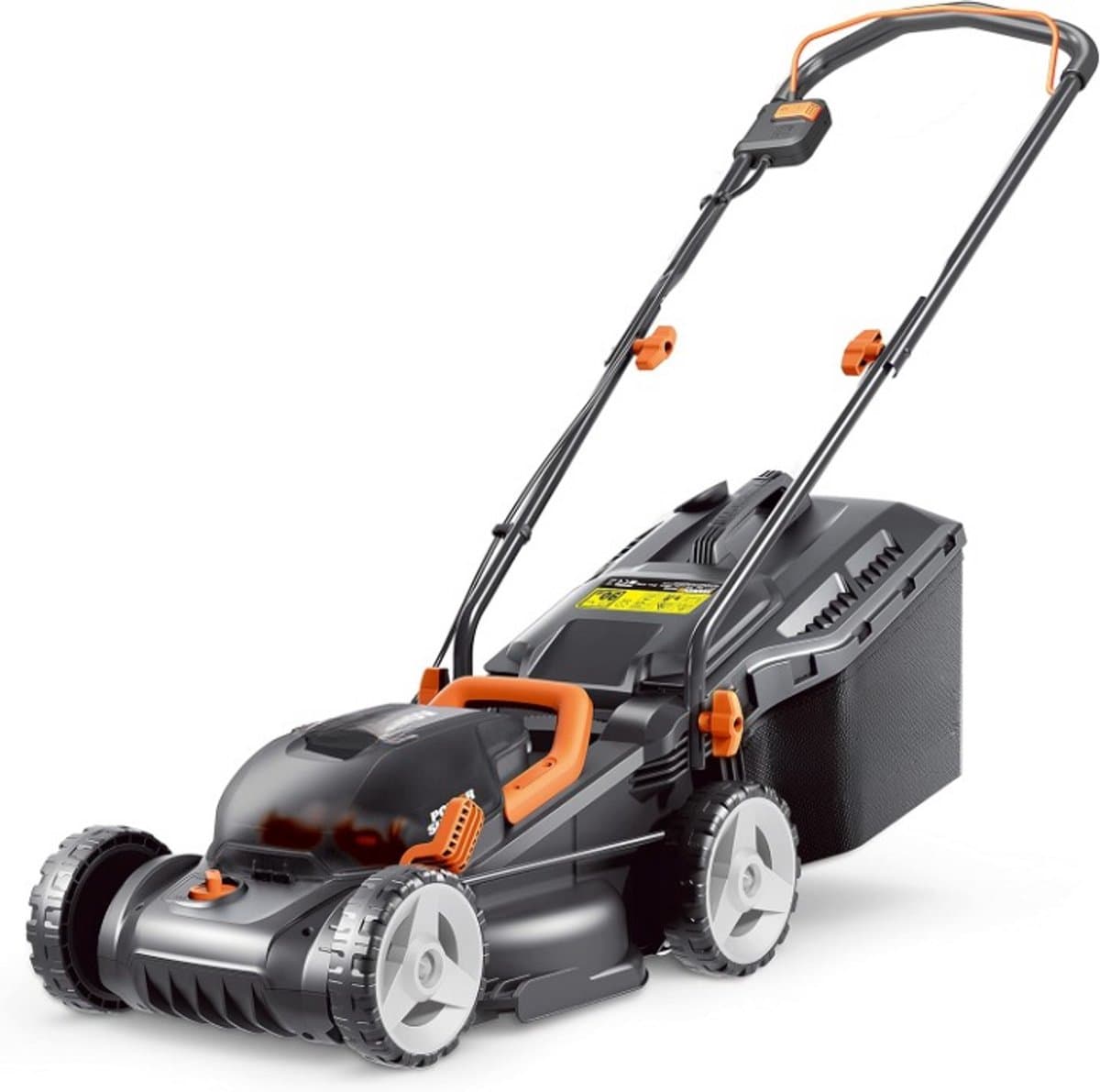 Accugrasmaaier - Professionele Grasmaaiers - Gazontrimmer - Maaibreedte 34cm - Krachtige Borstelloze Motor - 2 x 4.0Ah Accu - 40V - Ideaal voor Tuinen tot 460 m² - 37 x 126.7 x 95 cm - Zwart — afbeelding 1