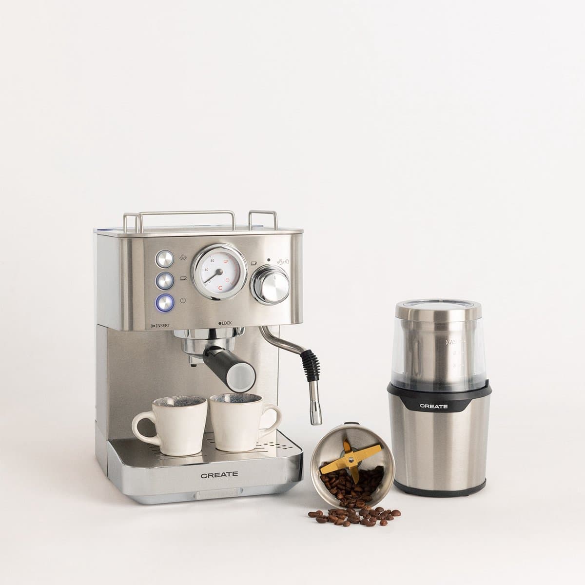 CREATE - Pack THERA CLASSIC Espresso-koffiezetapparaat + MILL PRO Koffie- en voedselmolen — afbeelding 1