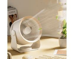 Draagbare Ventilator - Staande Koeler - Thuis Gebruik - 40000 mAh Batterij - 560 Gram - Wit