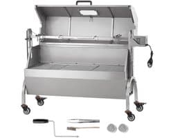 Seth Select Houtskool Spit Grill, Rotisseriegrill, Draaispit barbecue, Roterende grill, Elektrische motor, 46 inch, Zwart