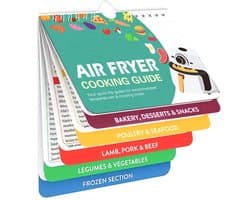 SPHProducts - Airfryer Recepten - Kooktijden Grafiek - Handige Gids - Kookmetingen - Voor Bakken en Drogen - Ideaal voor Snacks en Maaltijden
