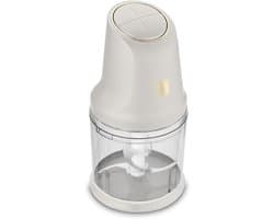 Elektrische Hakselaar - Mini Keukenmachine - Snel Ingrediënten Snijden - Elegant Design - 13.5 cm - Sahara-beige