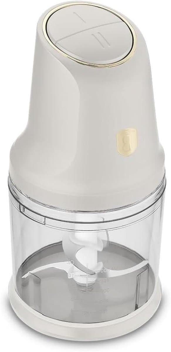 Elektrische Hakselaar - Mini Keukenmachine - Snel Ingrediënten Snijden - Elegant Design - 13.5 cm - Sahara-beige — afbeelding 1