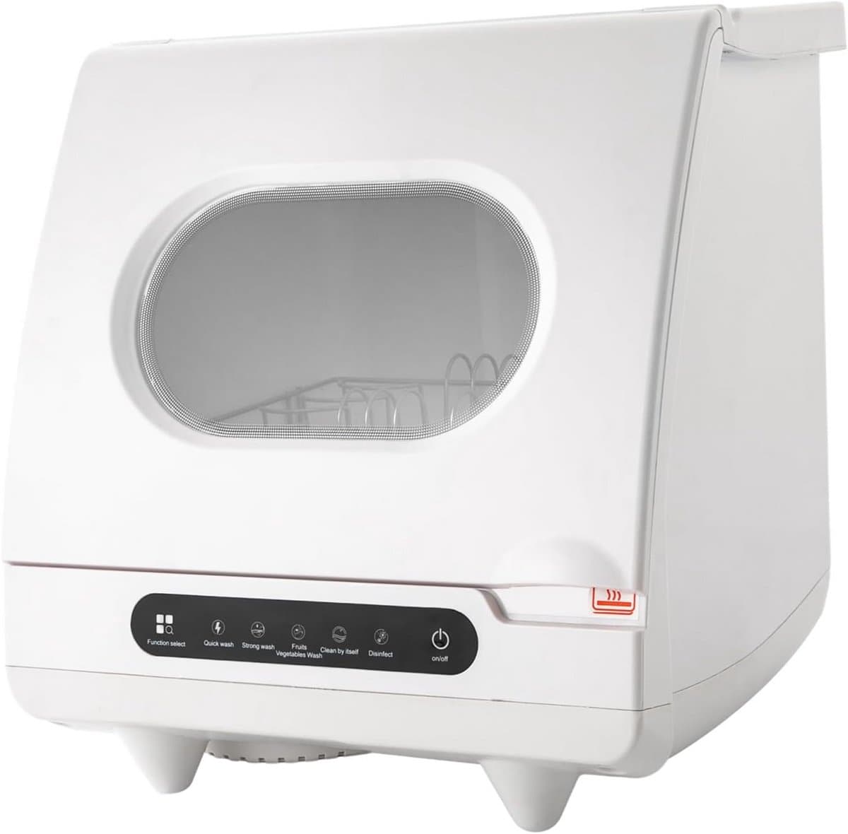 Mini Vaatwasser - Compacte Afwasser - Snel Servies Reinigen - Zelfreinigend Desinfecteren - 5 Liter Tank - Wit — afbeelding 1