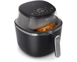 Philips 3000 Series Airfryer - NA341/00 - Kijkvenster - RapidAir Plus - 7.2L - Tot 6 Personen - Zwart