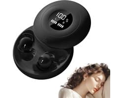 carmdering - Slaap Oordopjes - Slaap Hoofdtelefoon - Draadloze In-Ear Headsets - Bluetooth 5.4 Connectiviteit - Zijslaper Comfort Design - Vloeibaar Siliconen Materiaal - Onzichtbare Pasvorm Met Digitale Display - 1 Set