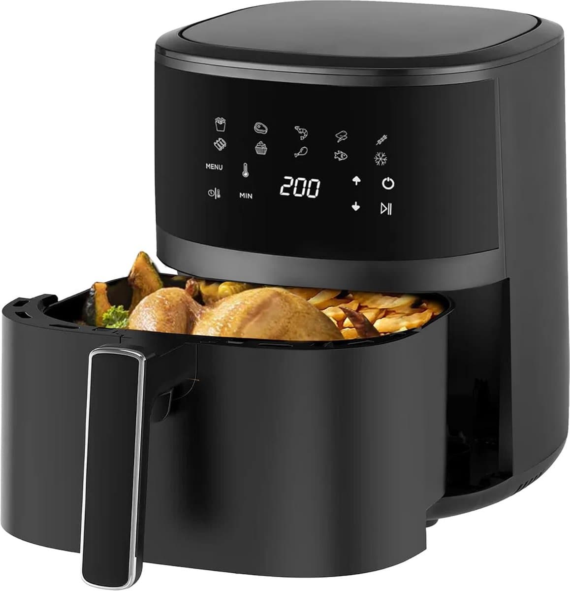 Krachtige 4,2L Airfryer met 10 Programma's - Gezond Frituren met Touchscreen — afbeelding 1