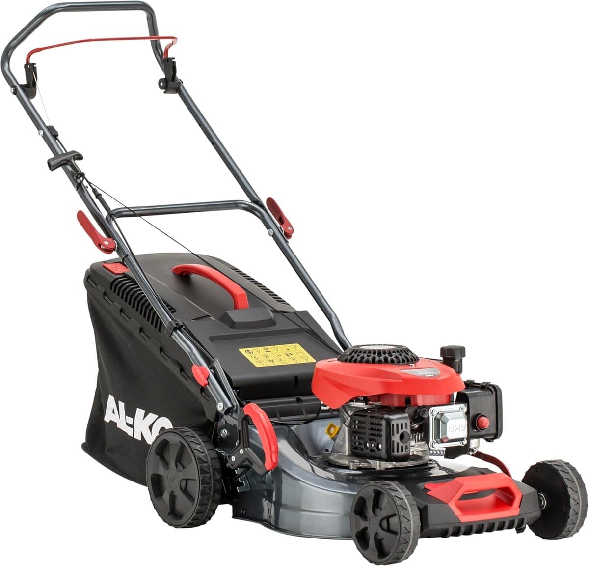 Benzine grasmaaier - Grasmaaier met motor - Gazon onderhoud - Centrale maaihoogte instelling - 41 cm maaibreedte — afbeelding 1