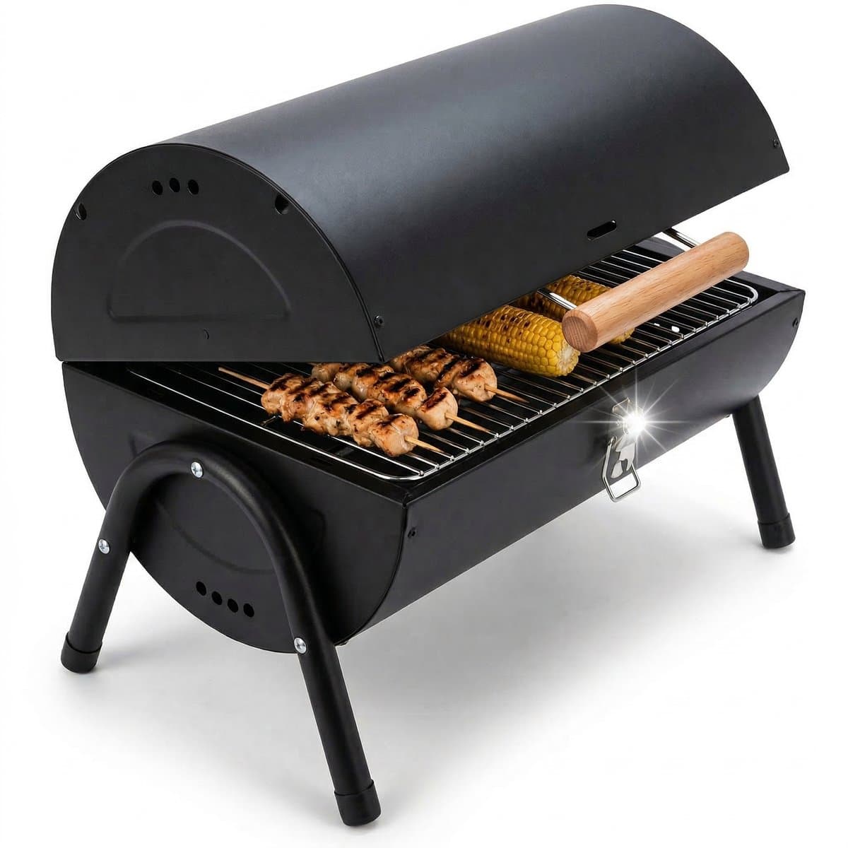 Lomera Houtskool BBQ - Houtskoolbarbecue - Tafel BBQ Houtskool - Tafelbarbecue Houtskool - Draagbare Houtskool BBQ - Camping BBQ Houtskool - Mini Houtskool BBQ - Opvouwbare Houtskool BBQ — afbeelding 1