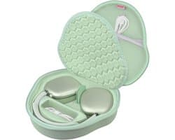 Koptelefoon Draagtas - Opbergcase Hoes - Reizen Bescherming - Slaapstand Functie - 22.5x6.9x23.9cm - Groen