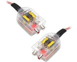 Daity 2-pack RCA-converters voor auto-audio, auto-lijnuitgang subwoofer, luidspreker naar RCA, hoog/laag-niveau converter