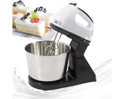 RWB® Mixer met Mengkom - Keuken Mixer - Mix Machine - Zwart - 28 x 16 x 29 cm