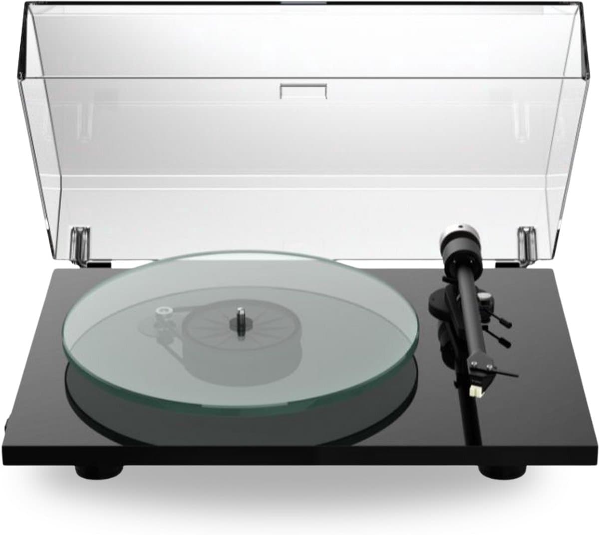 Pro-Ject T2W Rainier Streaming Platenspeler - Multiroom-technologie - WiFi streaming - Moderne Vinyl Speler - Zwart — afbeelding 1