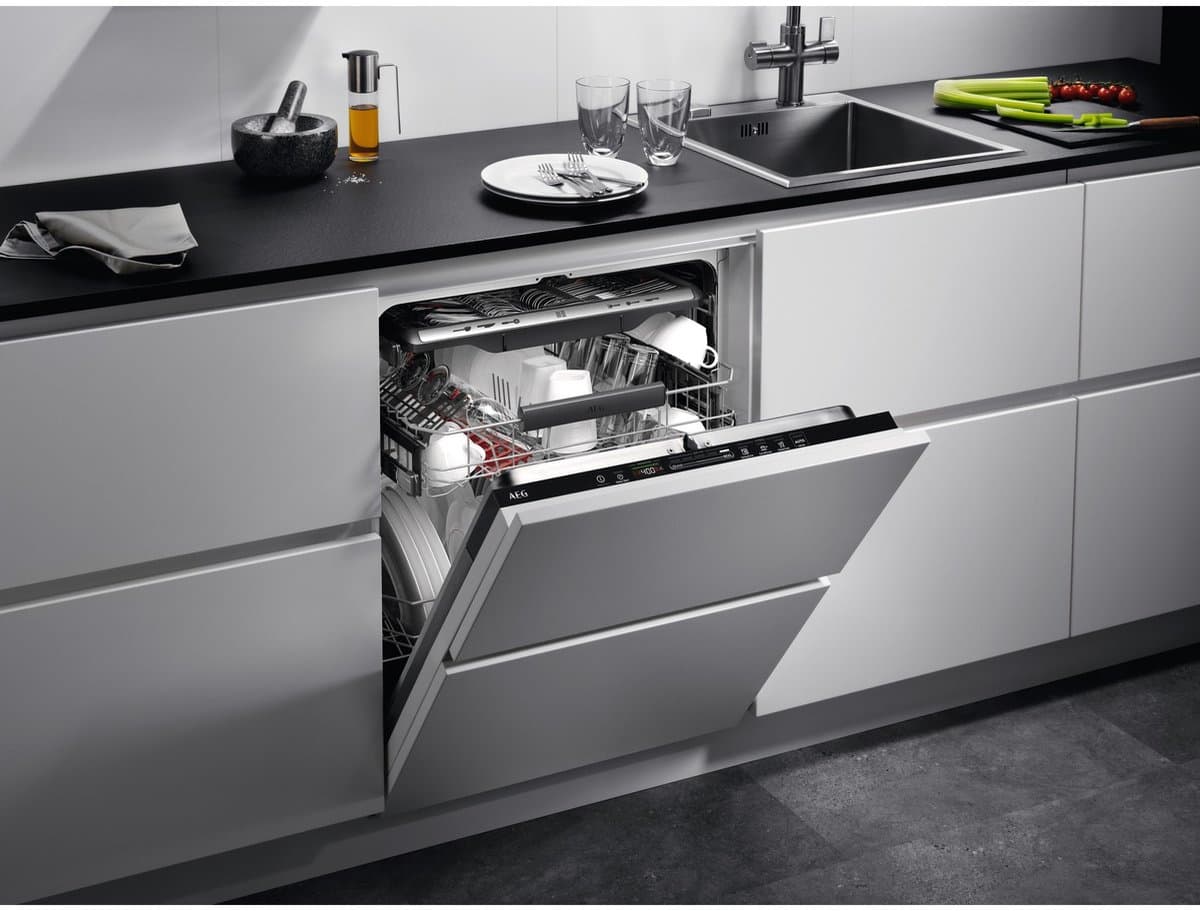 AEG FSE74707P 7000 serie GlassCare - Inbouwvaatwasser - Volledig ingebouwd - 15 couverts — afbeelding 1