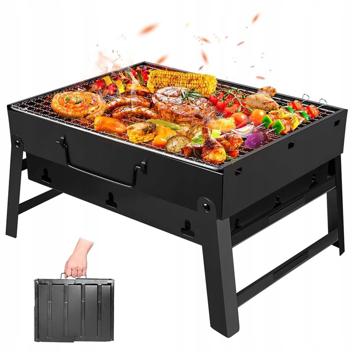 Draagbare Koolgrill in Kofferformaat - Compact en Opvouwbaar — afbeelding 1