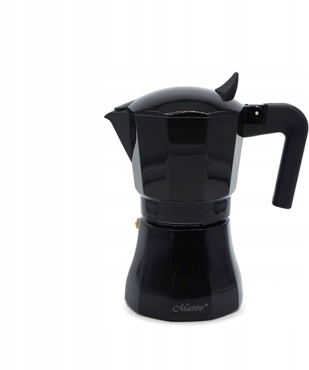 Maestro Aluminium Koffiezetter voor 3 Kopjes (150 ml) - Zwart — afbeelding 1