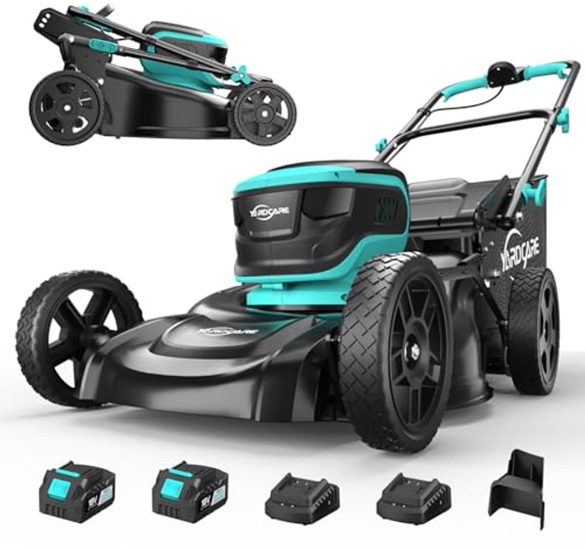 Accu grasmaaier tot 675 m² met 41 cm snijbreedte, 36V, borstelloos, 7-traps hoogteverstelling, inclusief mulchwig en 45L opvangzak — afbeelding 1