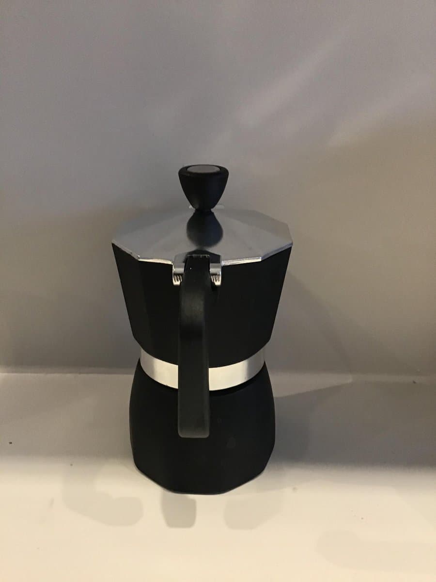 Doffee Moka Express percolator koffiemaker 3 kops zwart — afbeelding 1