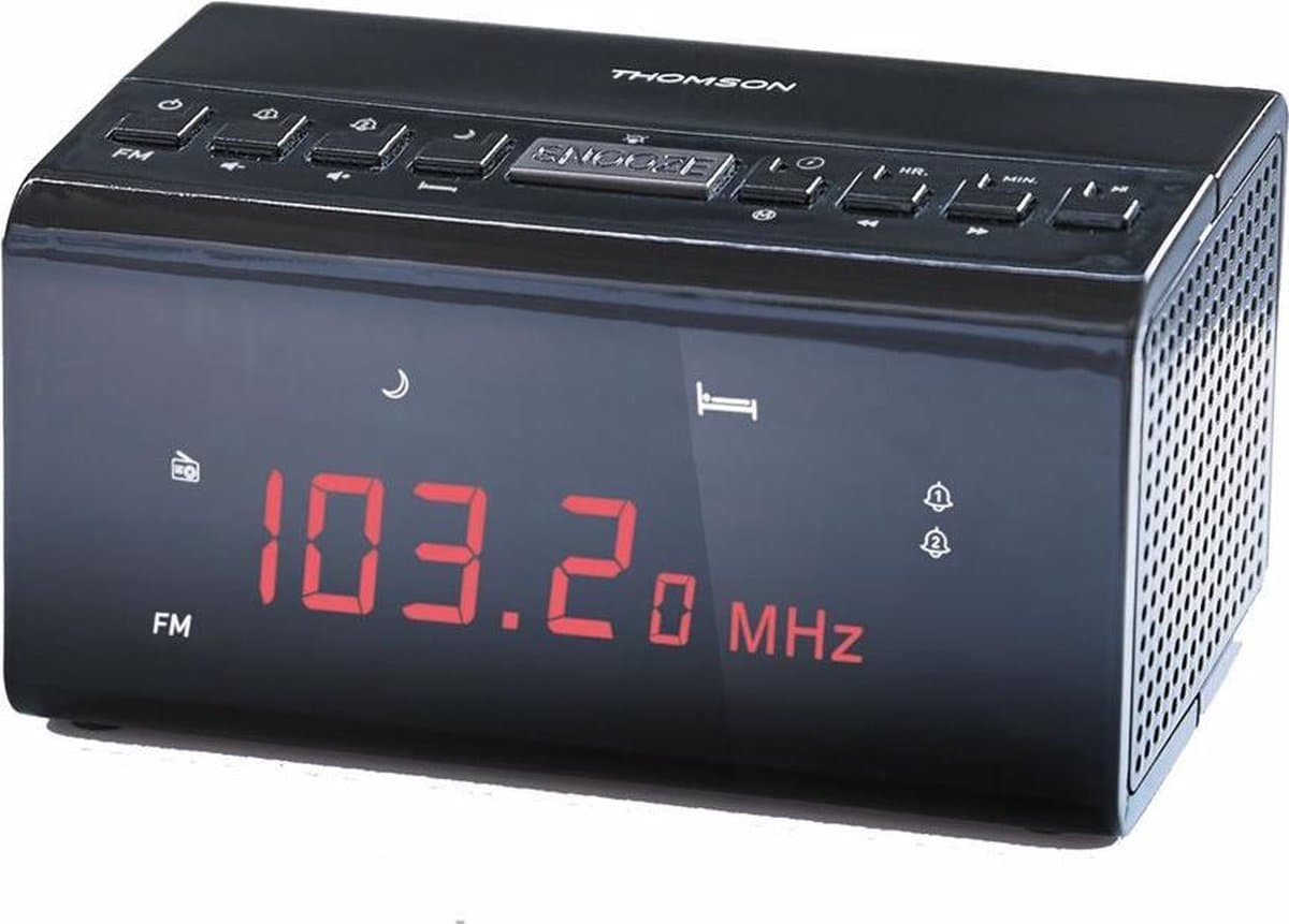 Thomson CR50 - Wekkerradio - FM radio - Zwart — afbeelding 1