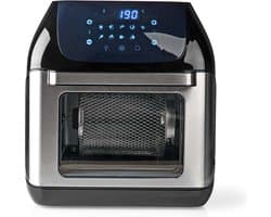 Nedis Airfryer Oven XXL – 12L – Digitaal – Heteluchtfriteuse - Tijdschakelaar – 1500 W – Zwart