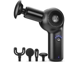 Northwall Massage Gun Mini - Massage Pistool Inclusief Koffer en 4 Opzetstukken - Krachtig en Draadloos Sport en Relax Massage Apparaat