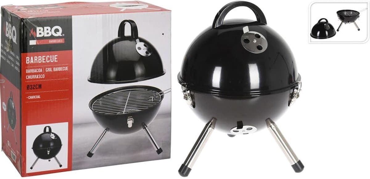 Van der Meulen Kogelbarbecue - Zwarte BBQ van 32 cm — afbeelding 1