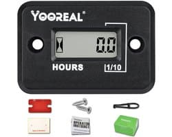 Digitale inductieve urenteller - waterdicht IP68 - voor ZTR/rijdende grasmaaier, tractor, boot - ShopVlot
